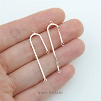 mimo jewelry copper plated gold u shaped long connecting piece pendant diy handmade korean earring accessories