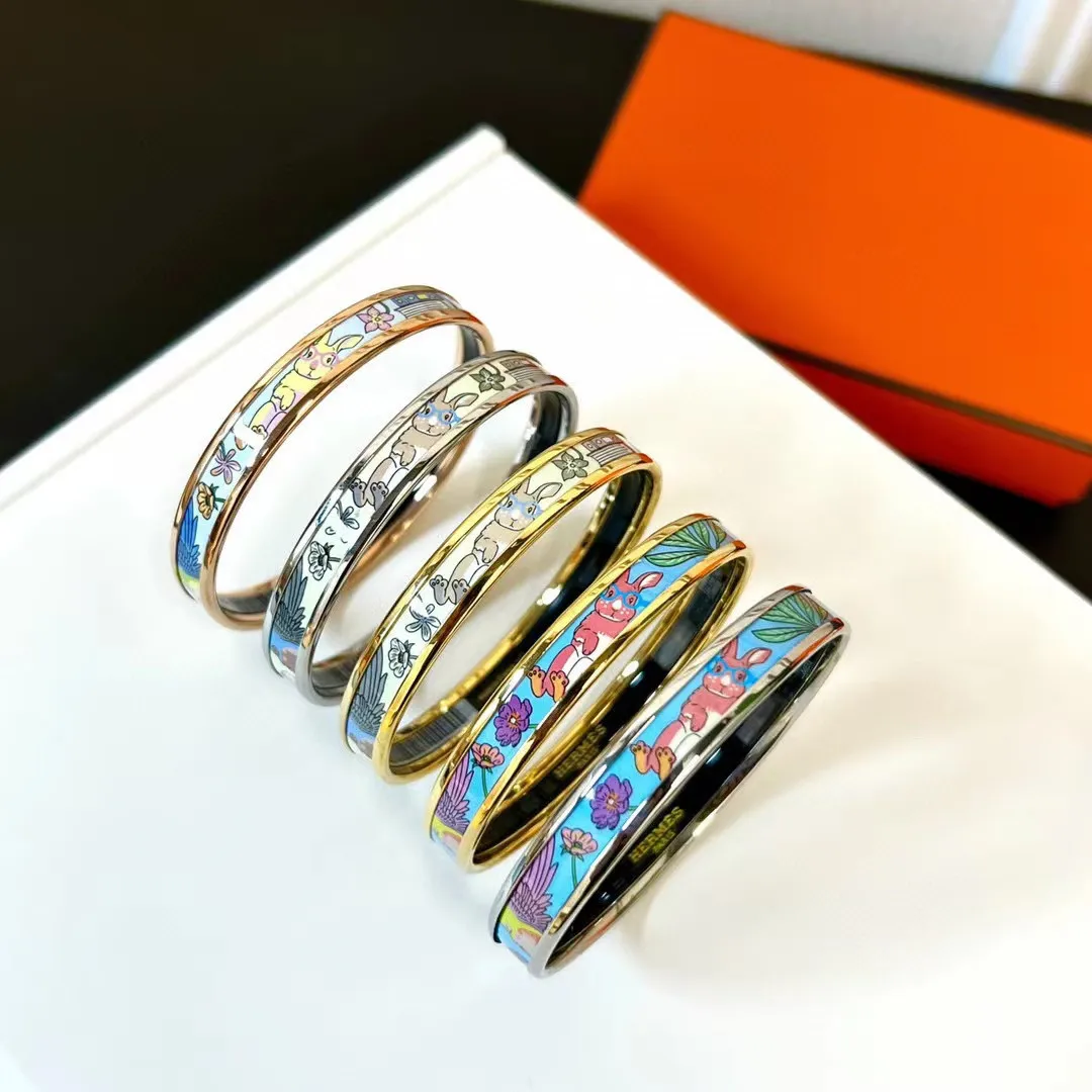 New Rabbit Enamel Colorful Enamel Fashion Personalized Versatile Couple Bracelet