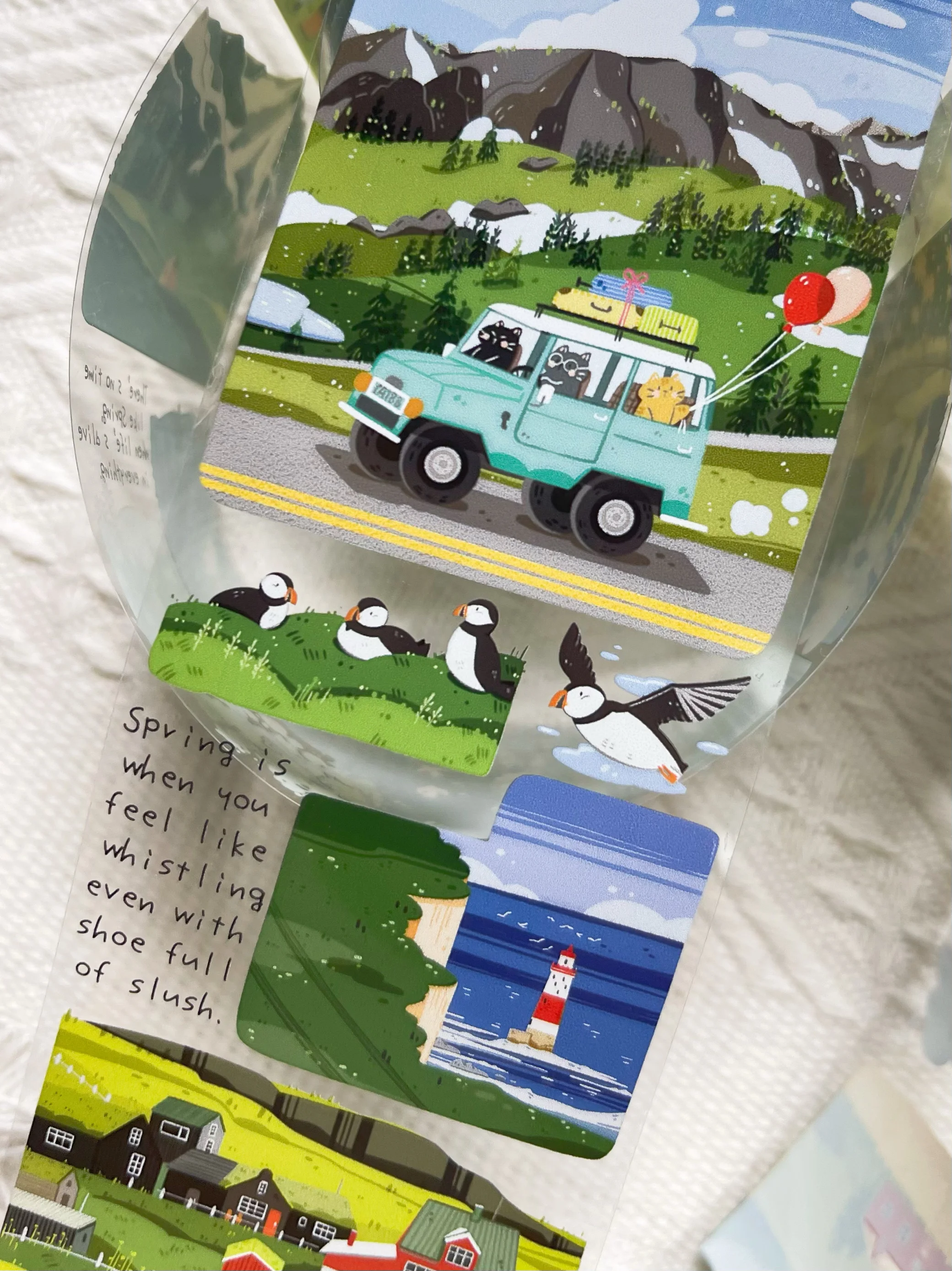 

Весенний тематический канцелярский скотч