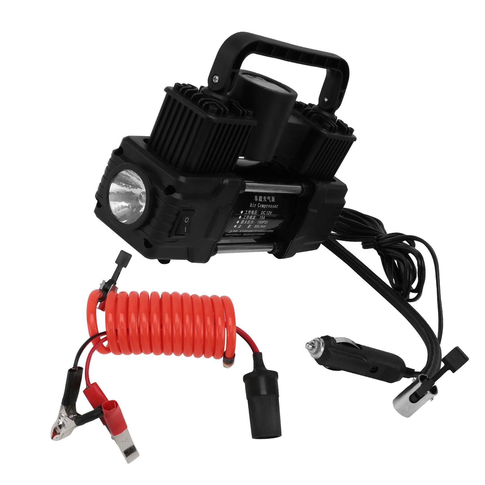 

1pc Portable Multifunction Car Tire Inflator Automobile Tire Pump Vehicle Tire Inflator