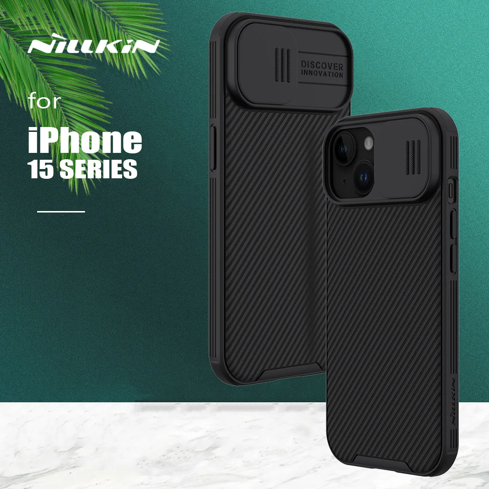 Фото Чехол Nillkin CamShield для iPhone 15 Pro Max, ультратонкий жесткий слайд-чехол для камеры для iPhone 15 Plus 15 Pro, чехол для конфиденциальности объектива №1