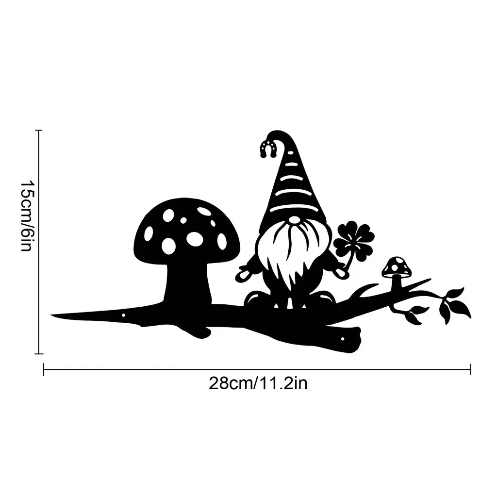 Металлический Гном Садовый Кол Украшение Прикосновение Магии На Ваш Двор