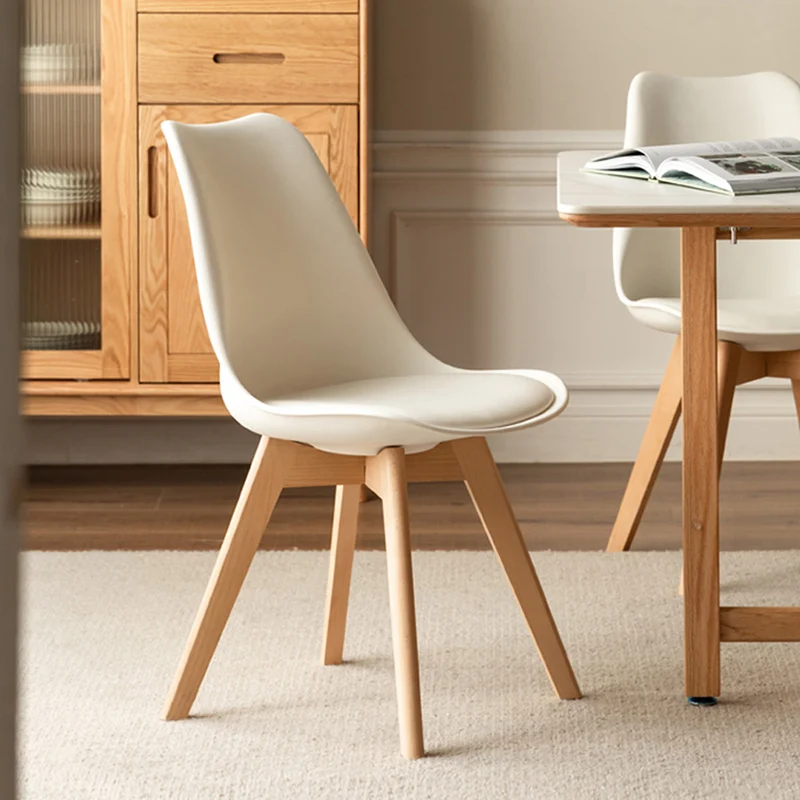 

Leather Modern Dining Chairs Velvet Luxury Vanity Replica Dining Chairs Throne Nordic Funky Chaise Bois Furnitures Set WRX