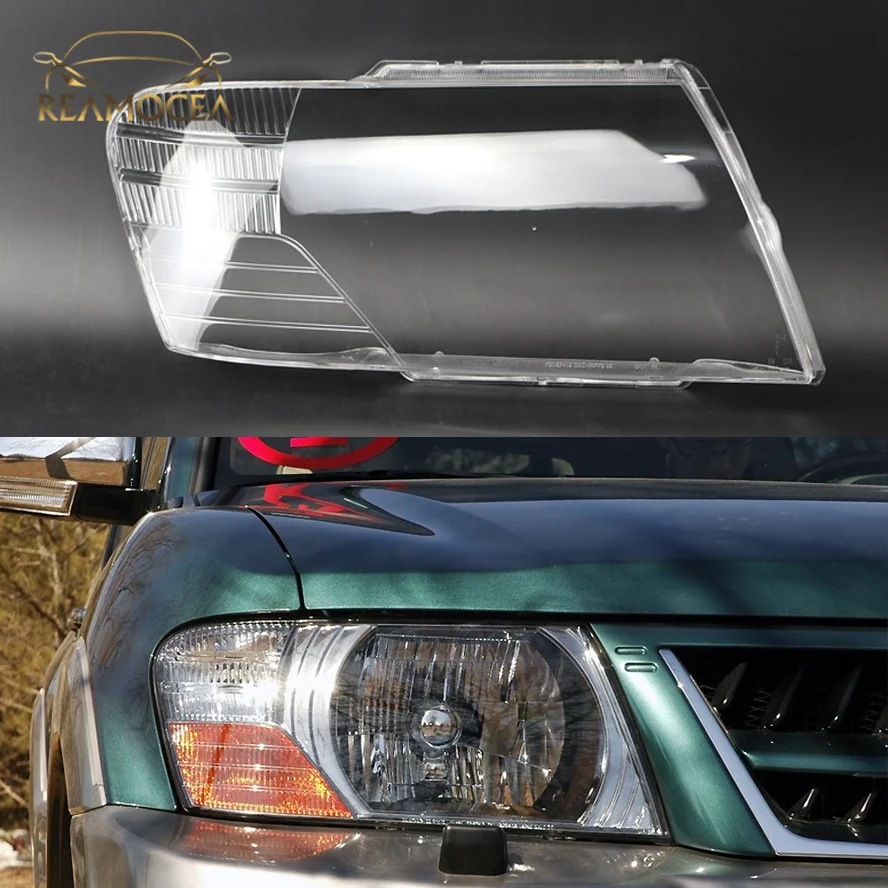 

Reamocea 2Pcs Left+Right Light Cap Shell Front Headlight Transparent Lamp Shade For Mitsubishi Pajero V73/V75/V77 2003-2011