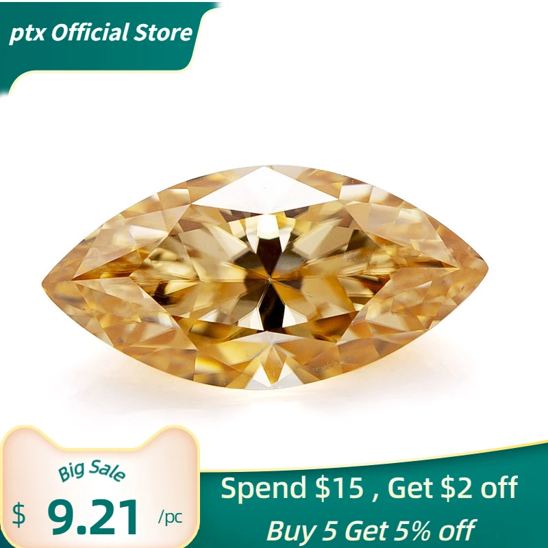 Свободные драгоценные камни Φ 0 3-5ct бриллиант цвета шампанского маркиза VVS1 с