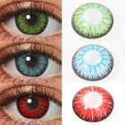 Цветные контактные линзы для глаз, 1 пара, искусственные контактные линзы для косплея, линзы аниме, контакты для глаз синего, красного, коричневого цветов