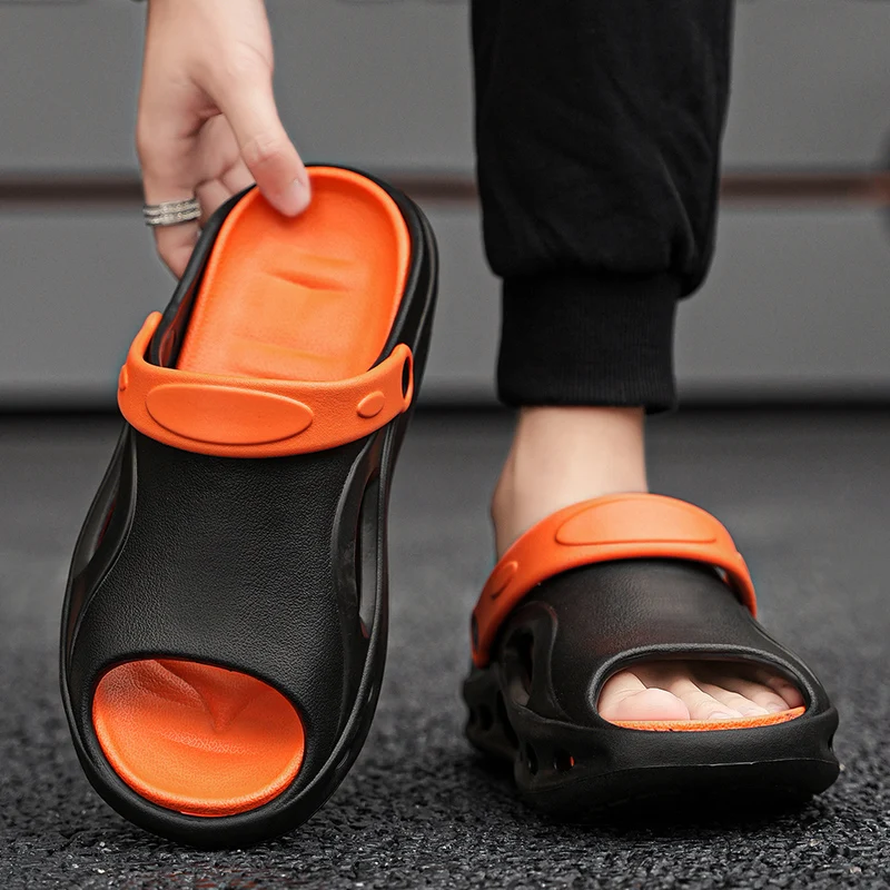 Сандалии мужские из натуральной кожи повседневная Уличная обувь пляжные туфли