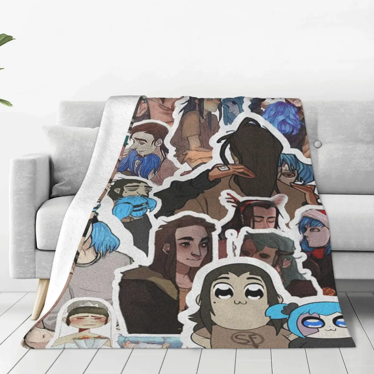 

Sally Face Video Game Blankets Coral Fleece Plush Print Sal Fisher Portable Ultra-Soft Throw Blanket for Bedding Travel Quilt