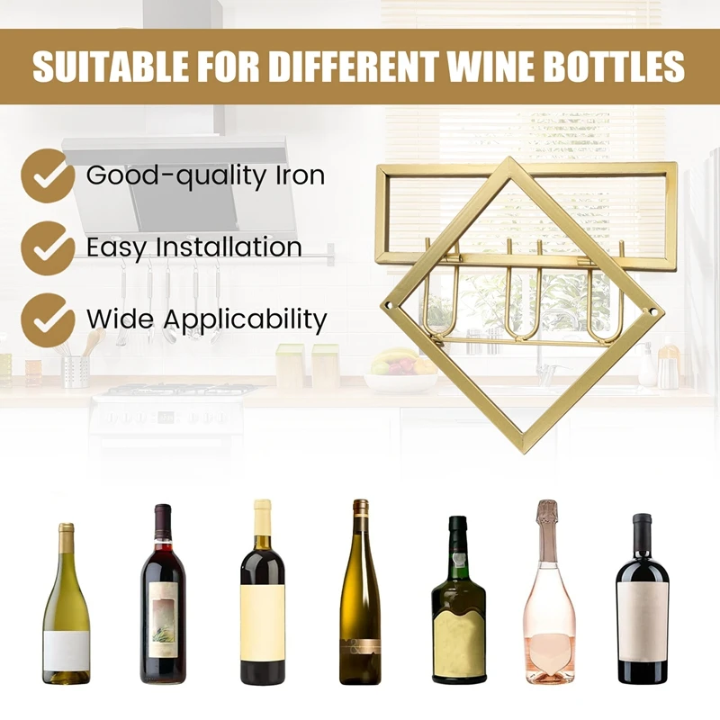 Настенная Винная стойка для винных бутылок
