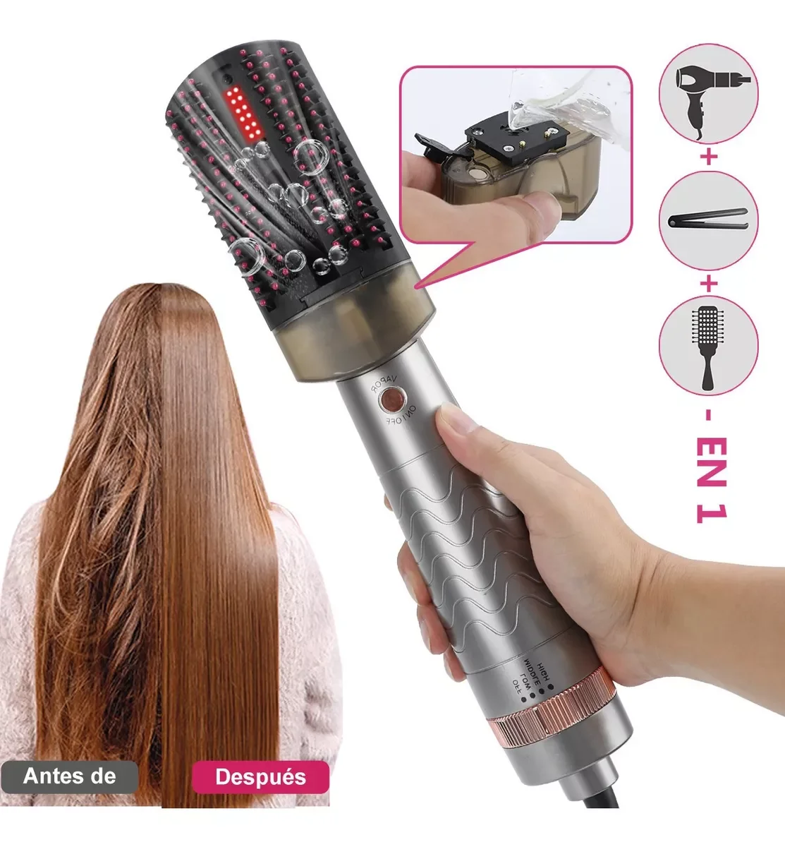 Negative Ion Hair Comb Dryer Hair Styler New