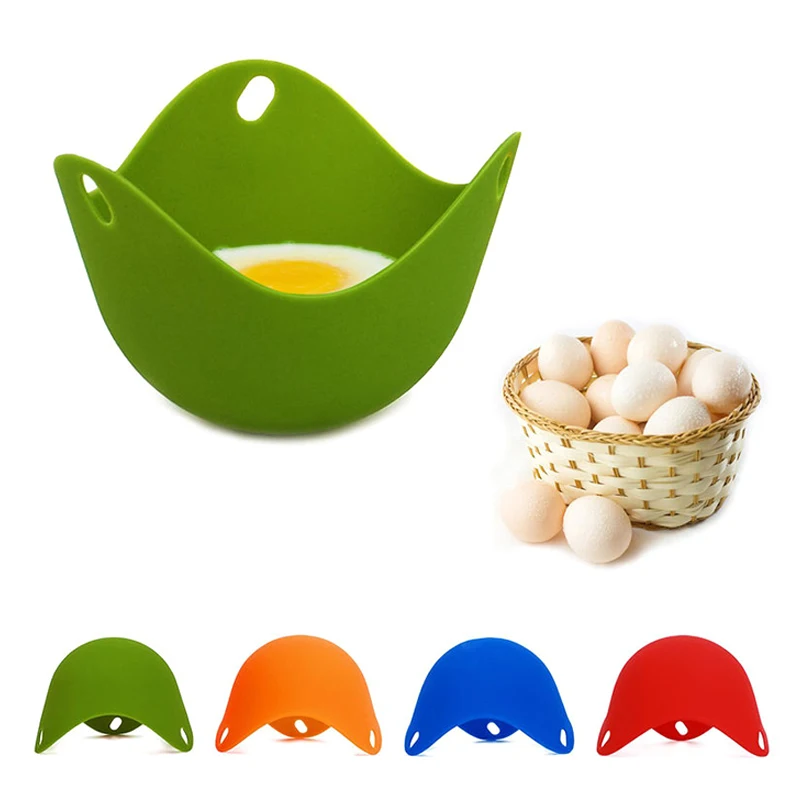 

4pcs Silicone Egg Poacher Poaching Pods Egg Mold Bowl Rings Cooker Boiler Kitchen Cooking Accessories Pancake Maker