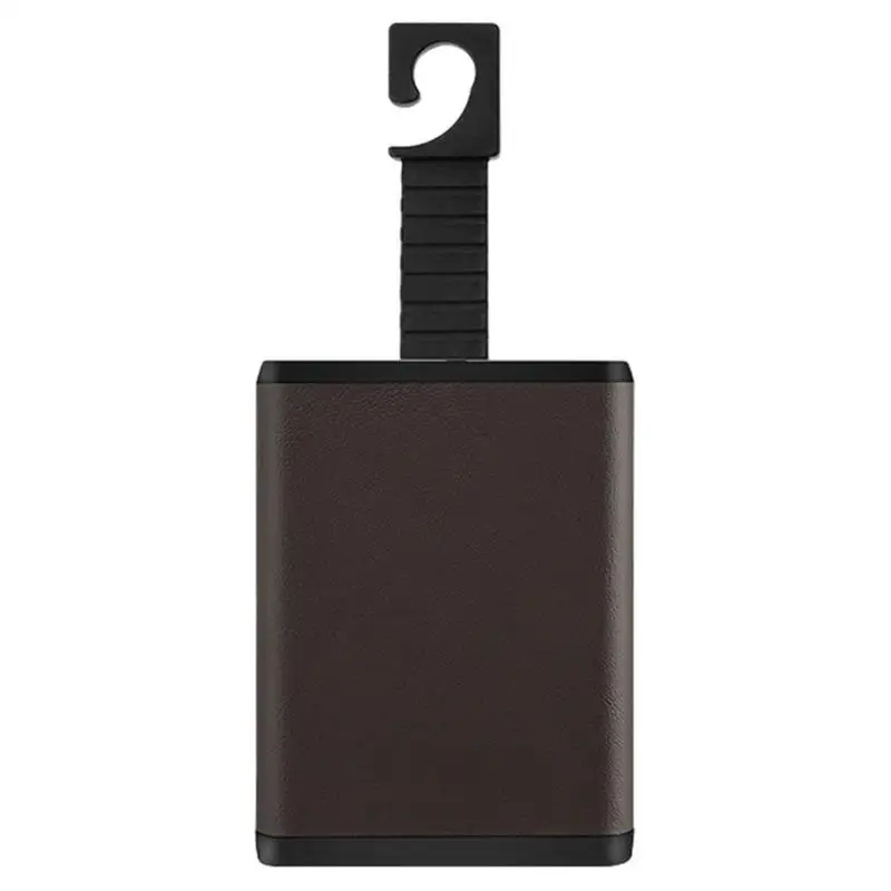 

Автомобильная мусорная корзина, миниатюрное ведро для хранения, с крючком, для экономии места, высокая прочность, подходит для внедорожников