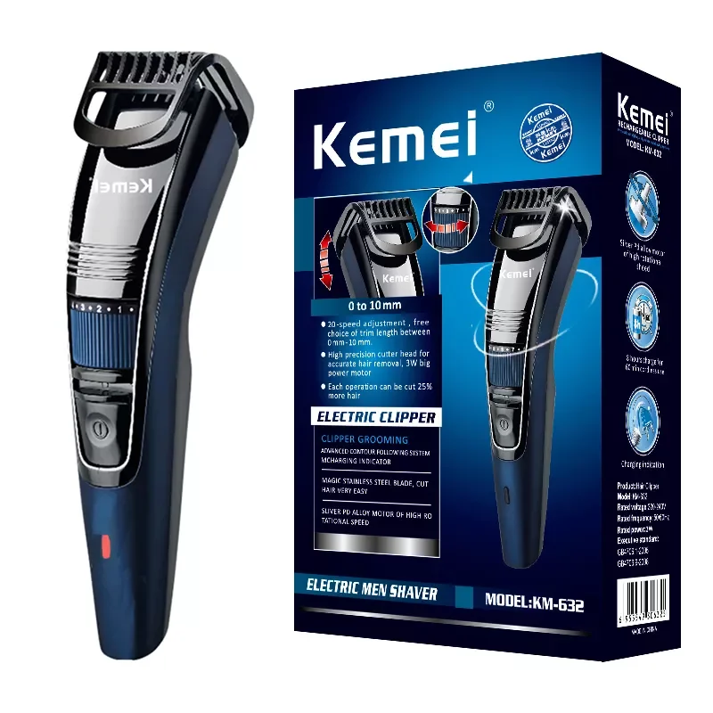 

NEW2023 0.5-10mm Adjustable Beard Hair Trimmer For Men Rechargeable Mustache Stubble Hair Clipper Face Groomer Hair Cutting Mach