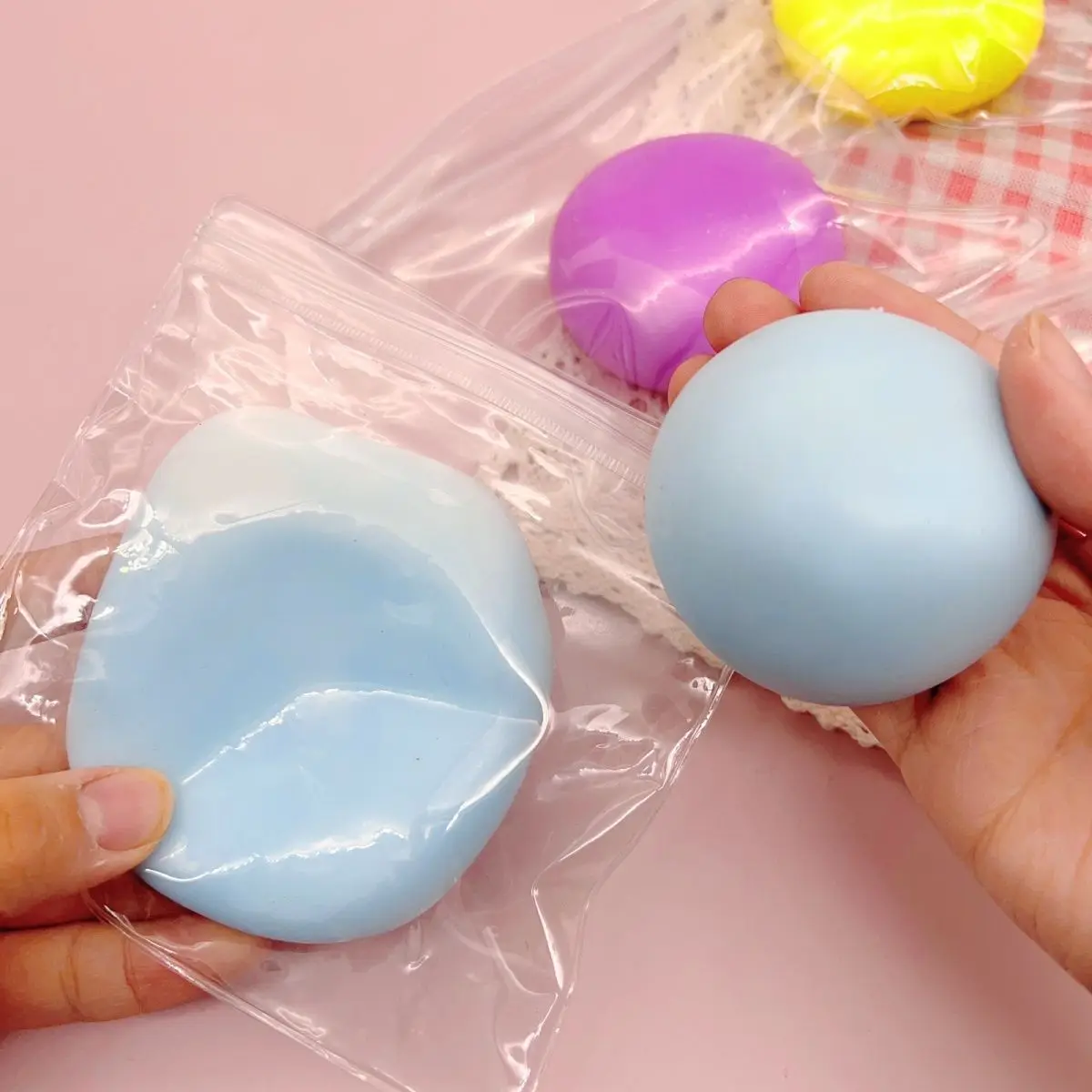 Mochi Taba SquishyNEW Fidget Cantaloupe Daifuku Puffs Цветные шарики для снятия стресса Декомпрессия