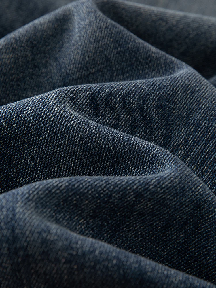 Женские прямые джинсы больших размеров свободные зимние модные ретро синие