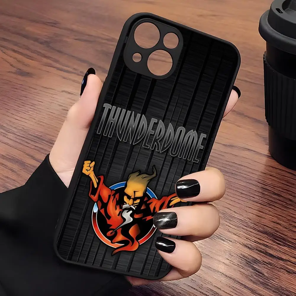 Музыкальный чехол для телефона MINISO-Thunderdome матовый прозрачный iPhone 16 15 12 11 13 14 Pro Max X