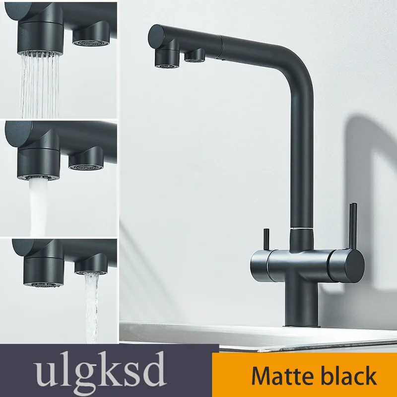 

Матовый золотой выдвижной фильтр-смеситель Ulgksd