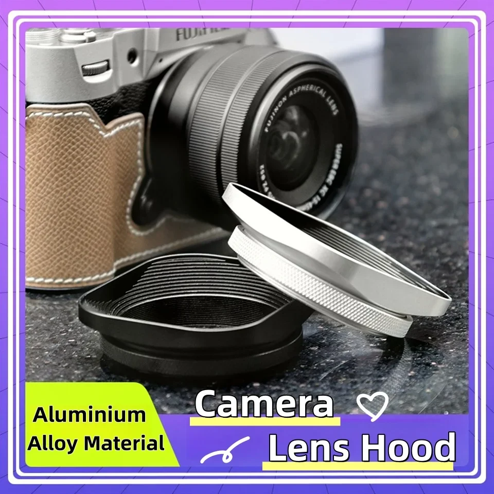 Квадратная бленда для объектива камеры Защитная крышка 37/39/40.5/43/46/49/52 мм Canon Nikon Sony