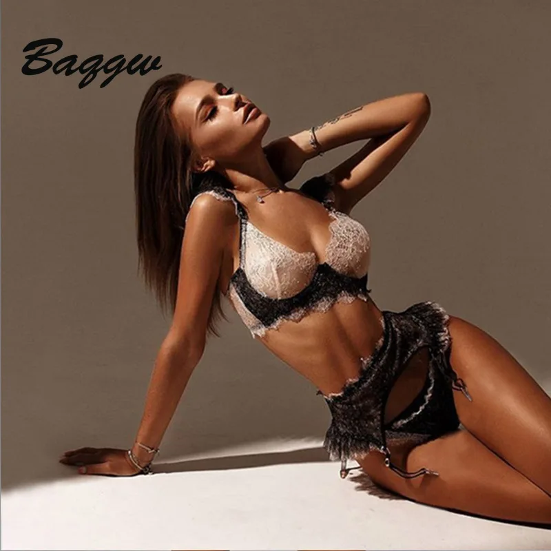 

Прозрачное кружевное нижнее белье, Эротические комплекты, Сексуальное Женское ночное чувственное белье, женское горячее нижнее белье, комп...