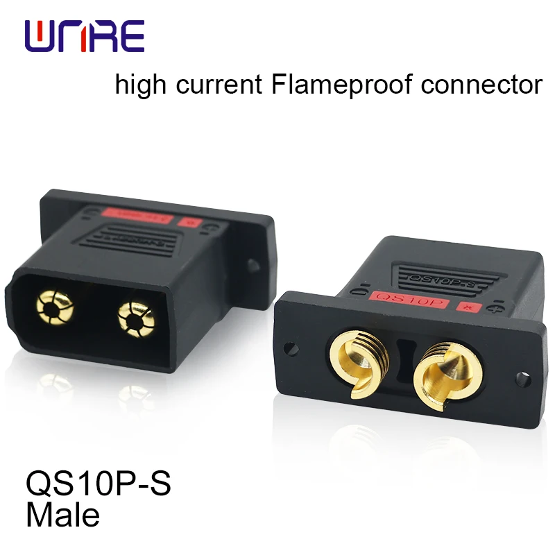 Фото QS10P-S 210A Влагонепроницаемый разъем Extreme Power, позолоченная латунь UL94-V0 для накопления энергии/EV-гиперзарядителей/промышленных роботов №2
