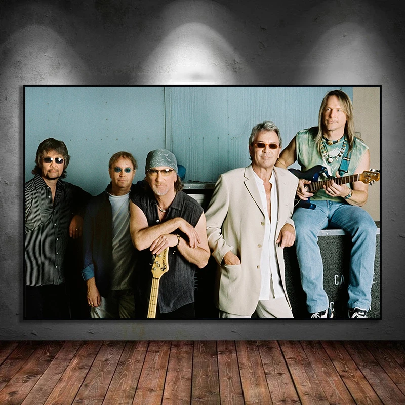 Легендарная рок-группа темно-фиолетовый музыкальный постер винтажный