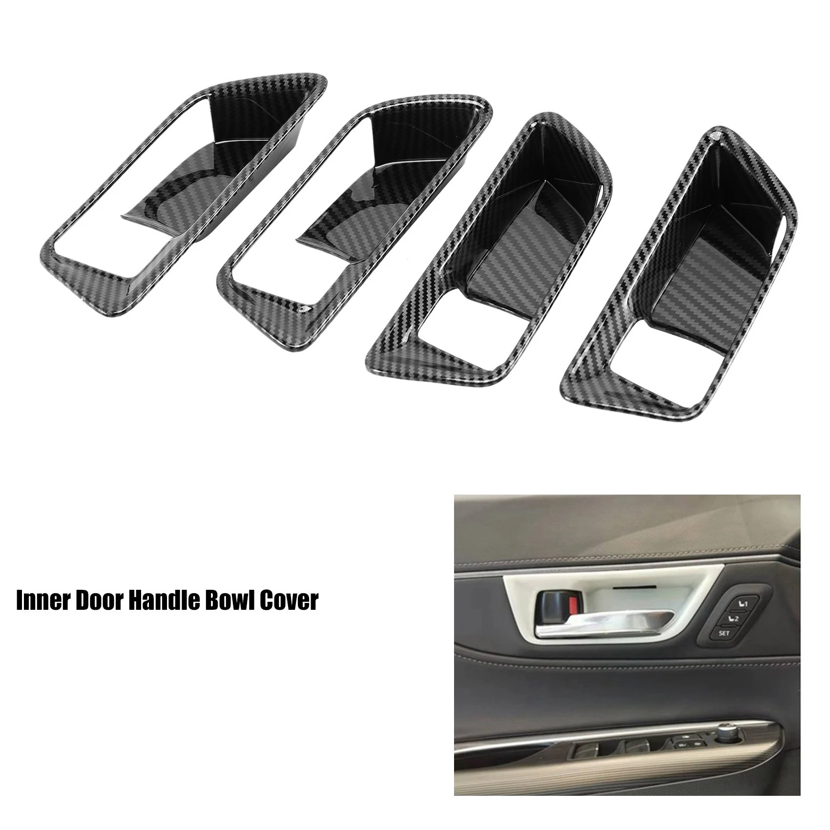 4 шт./партия крышка для автомобильной дверной ручки из углеродного волокна Toyota