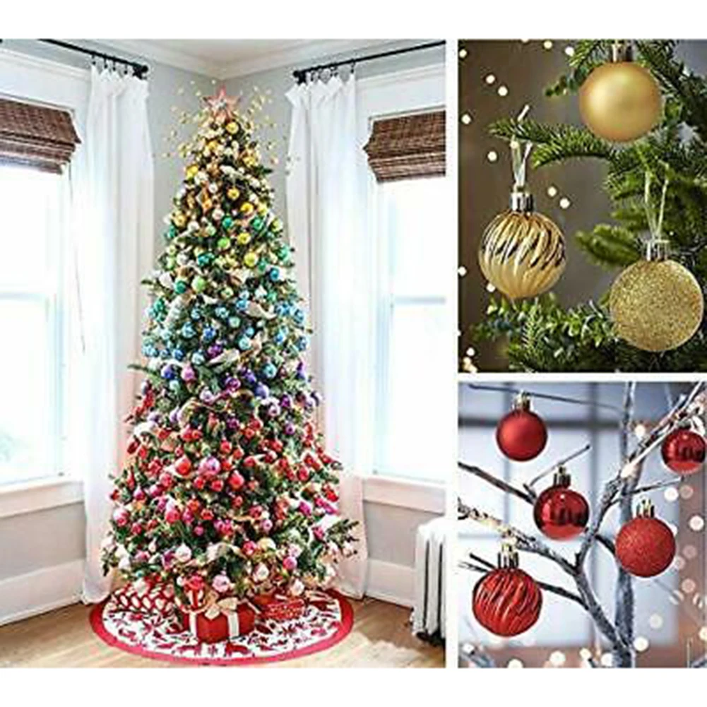 

Christmas Baubles Xmas Tree Decoration Birthdays Christmas Parties Christmas Ball Set Pendant Plastic High Quality