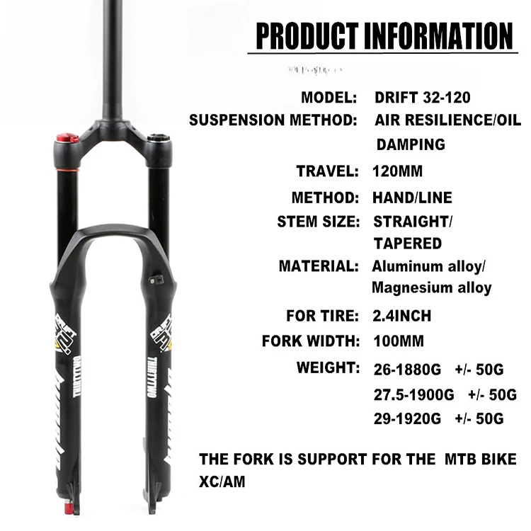 Подвесная воздушная вилка для путешествий 160 мм 26/27 5/ 29er Велосипедная mtb