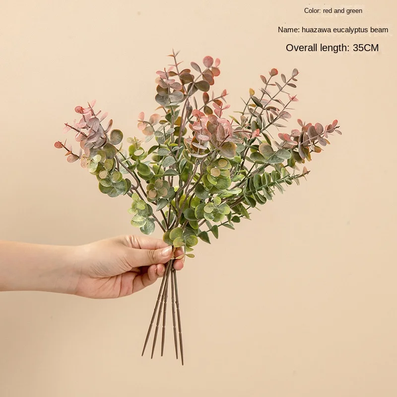 5pcs/set Wedding Money Leaf Eucalyptus Bunch artificial Flowers Home Decoration Cross-border INS Artificial |