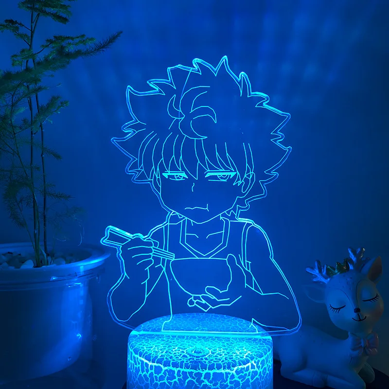 

Anime 3D Lamp Killua Hunter X Hunter Killua Led Light Hxh Led Night Light Gift Acrylic Neon Cute Children's Bedroom Decoration