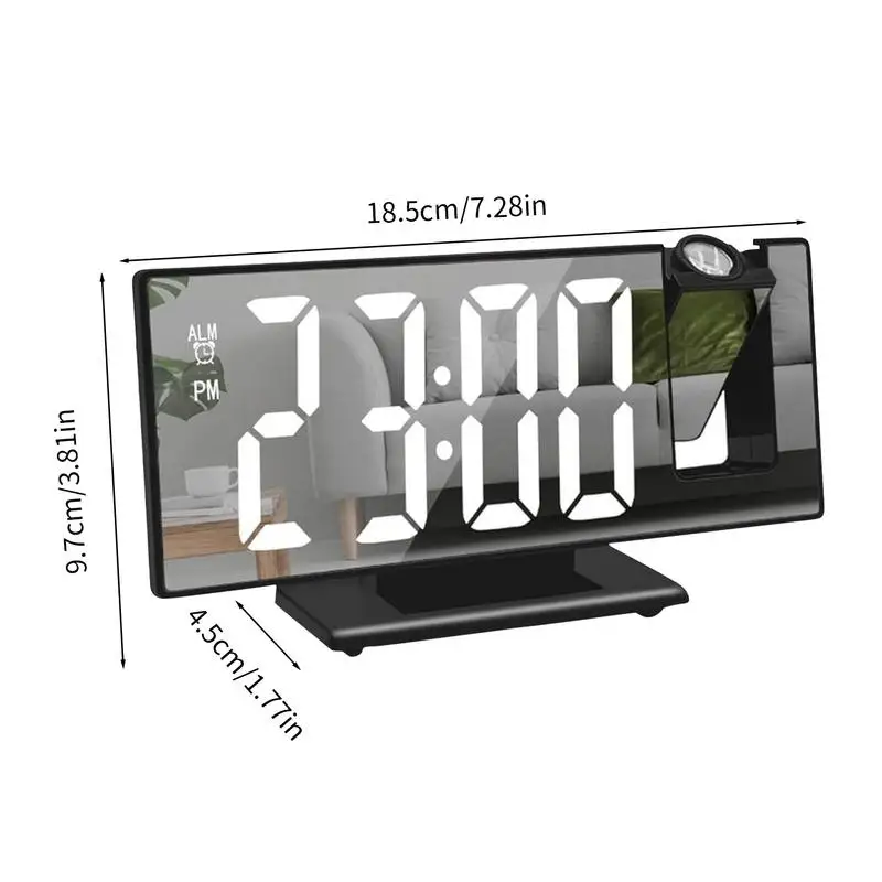 Проектор для спальни многофункциональные проекционные часы с 8-дюймовым