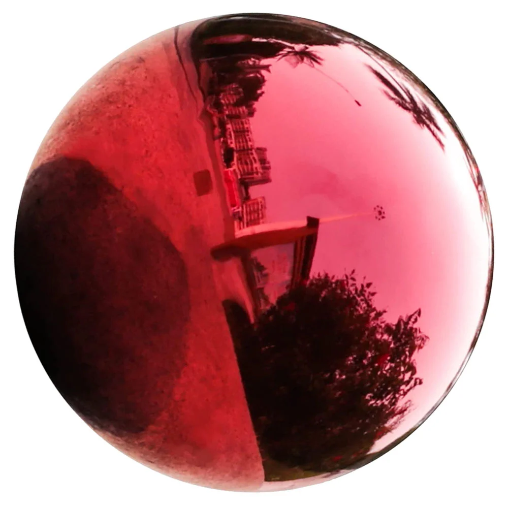 

Christmas Outdoor Decorations Garden Reflective Ball Stainless Steel Hollow Delicate Gazing Mirror Spheres Decorative Metal