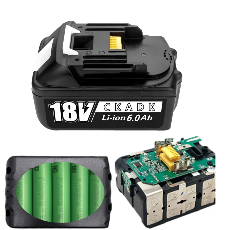 Аккумуляторная батарея Bl1860 с зарядным устройством литий-ионная 6000 мАч - купить по