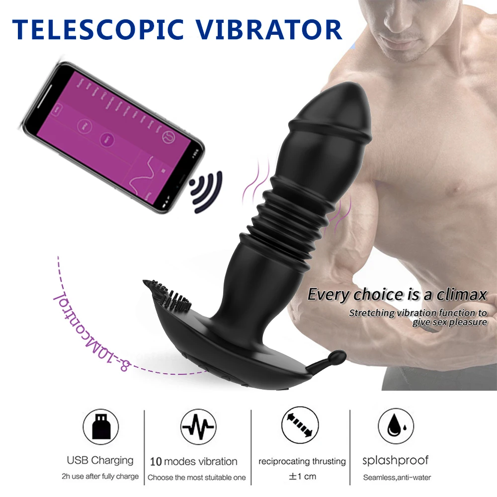 Фаллоимитатор с поддержкой Bluetooth вибратор большая Анальная пробка Анальный