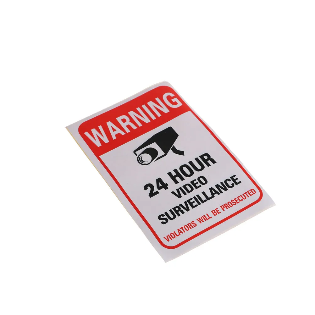 

NEW 10pcs/lot Waterproof Sunscreen PVC Home CCTV Video Surveillance Security Camera Alarm Sticker Warning Decal Signs