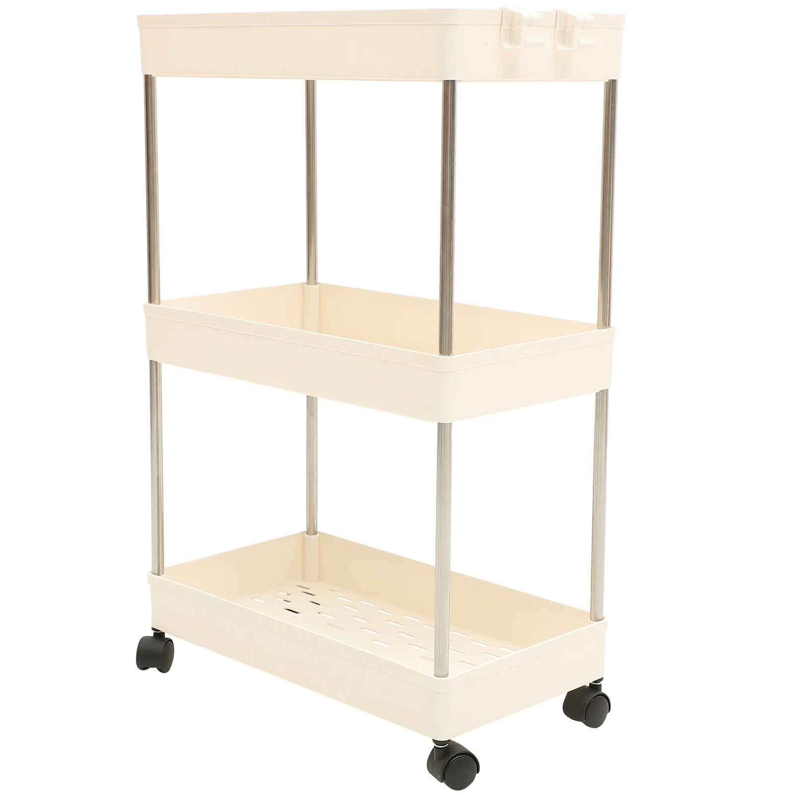 

Cart Rolling Storage Trolley Kitchen Rack Utility Bathroom Tier Laundry Multi Layer Mobile Movable Shelf3 Sundries