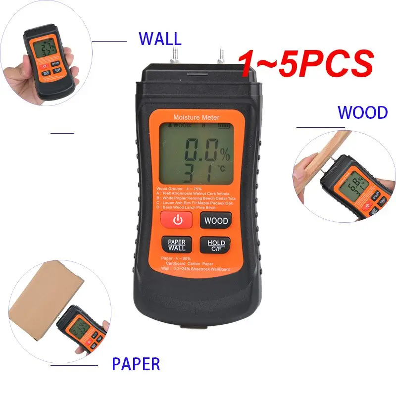 

Гигрометр для дерева с цифровым ЖК-дисплеем, профессиональный измеритель влажности дерева, инструменты для точного тестирования стен