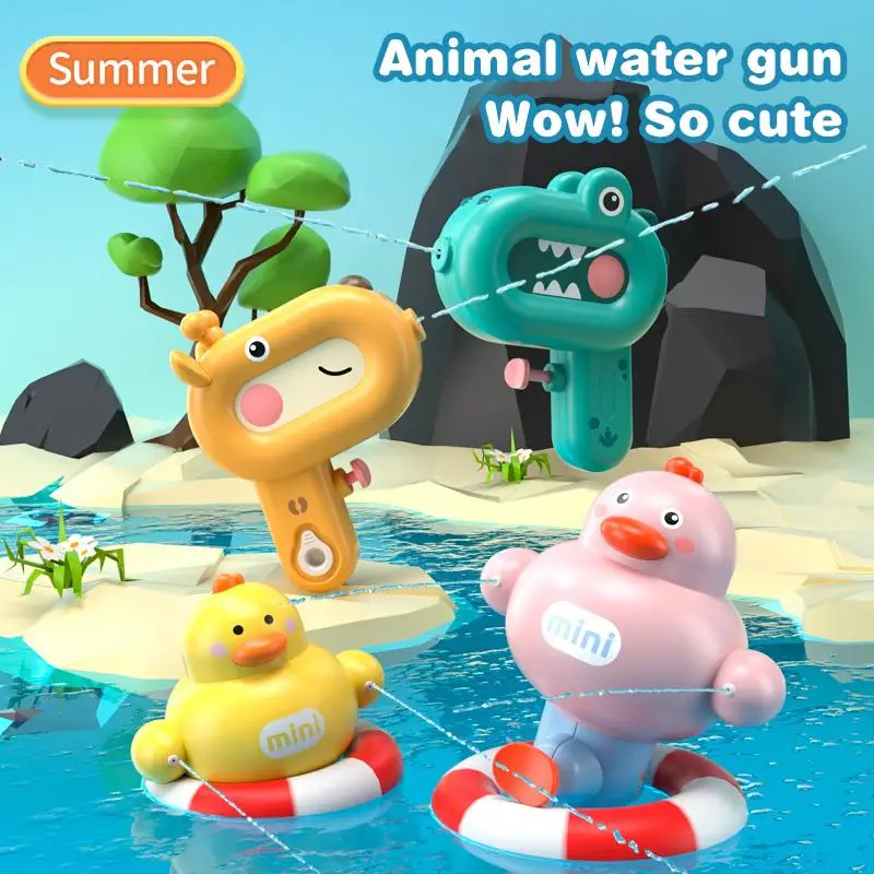 

Mini Guns Children's Water GunAnimal Cartoon Shoot WaterMachines Bath Toy Baby SprayBeach Summer Outdoor Toys for Kids Gift