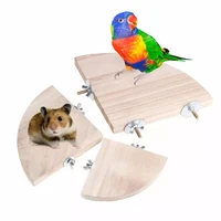2022jmt new pet bird parrot wood platform stand rack toy hamster branch perches for bird cage toys 3 sizes pet supplies c42