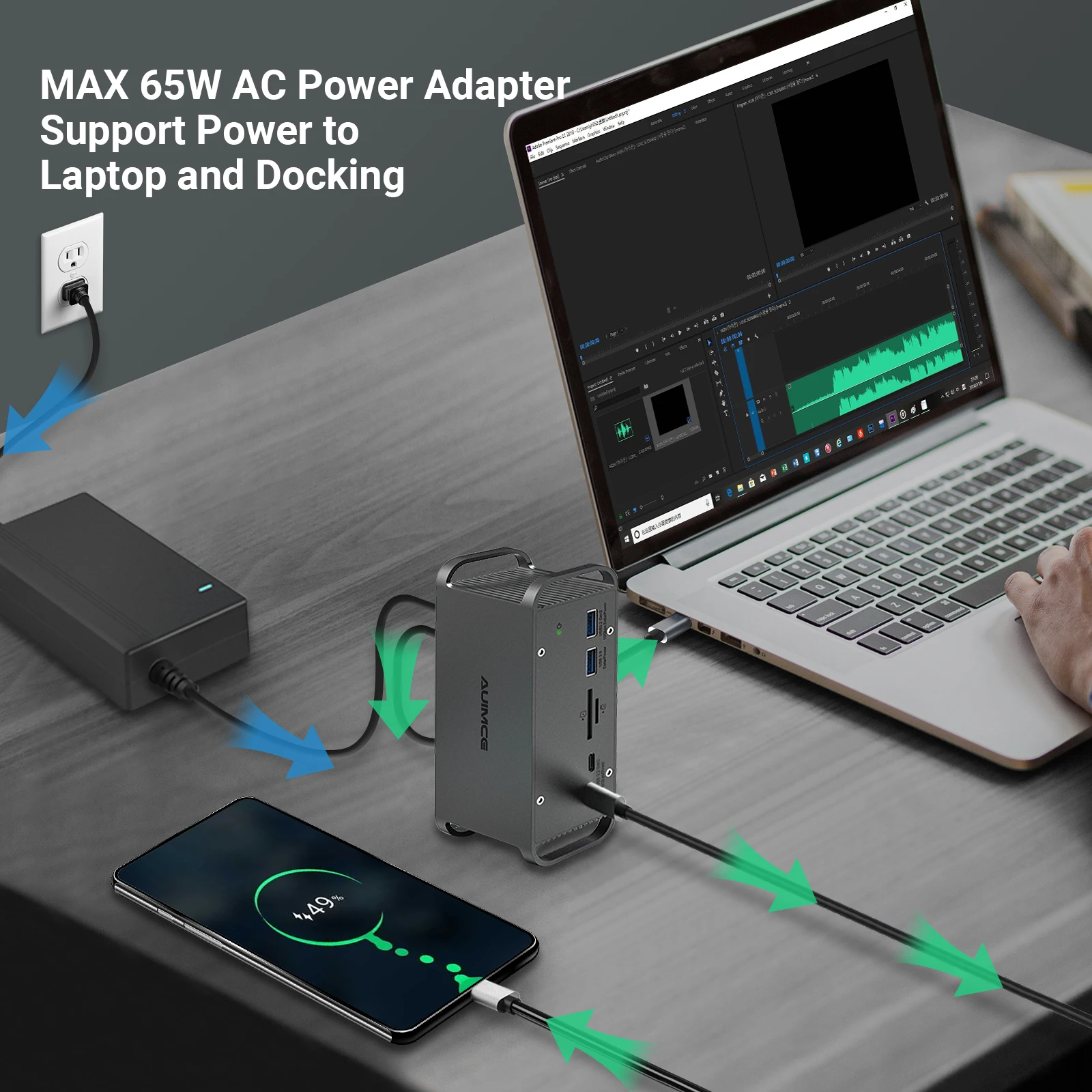 USB C-дисплей док-станции MST для ноутбука 4 монитора-15 в 1 с 2 портами HDMI + порт дисплея