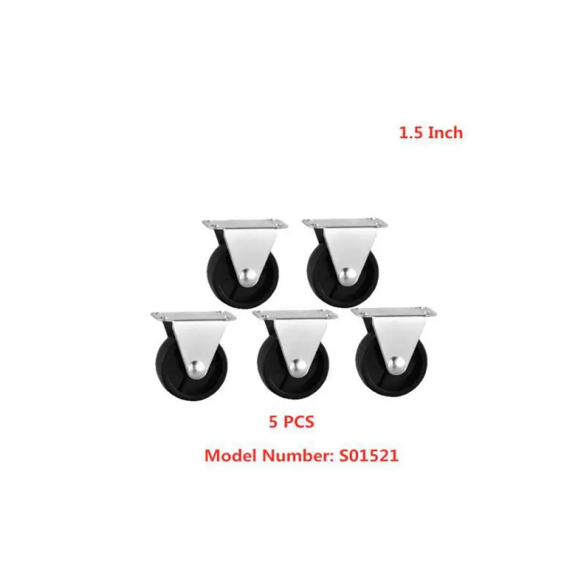 (5 упаковок) 1 5-дюймовый черный полипропиленовый направленный ролик диаметром 40