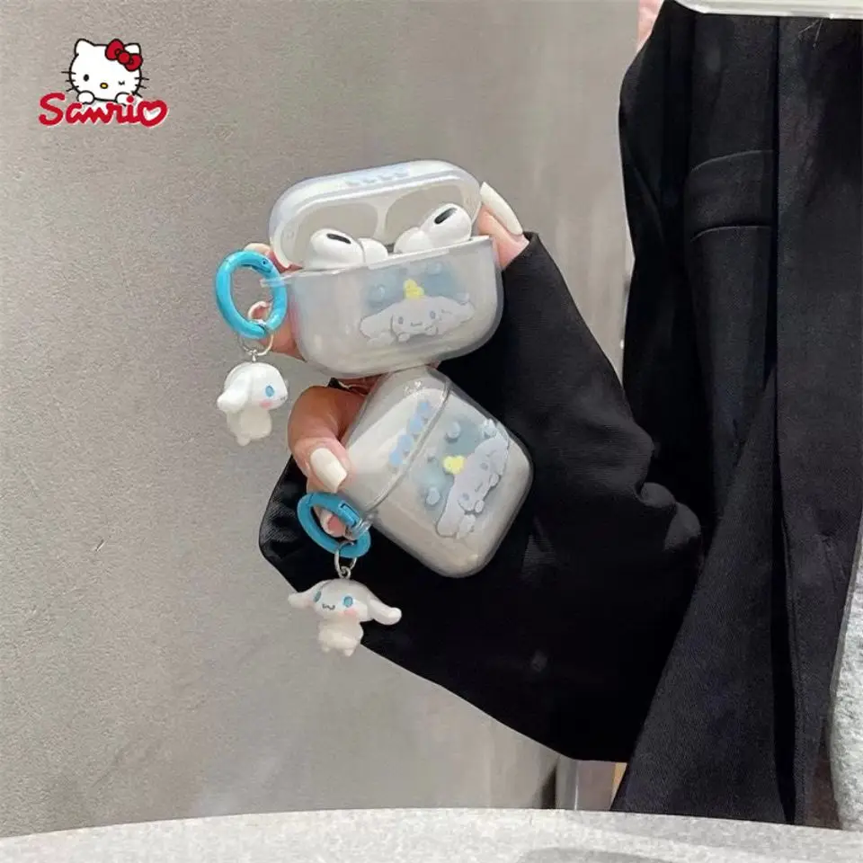 

Sanrio Cinnamonroll мультяшный милый беспроводной bluetooth прозрачный чехол для наушников AirPods 1 2 3 Air pods pro Чехол