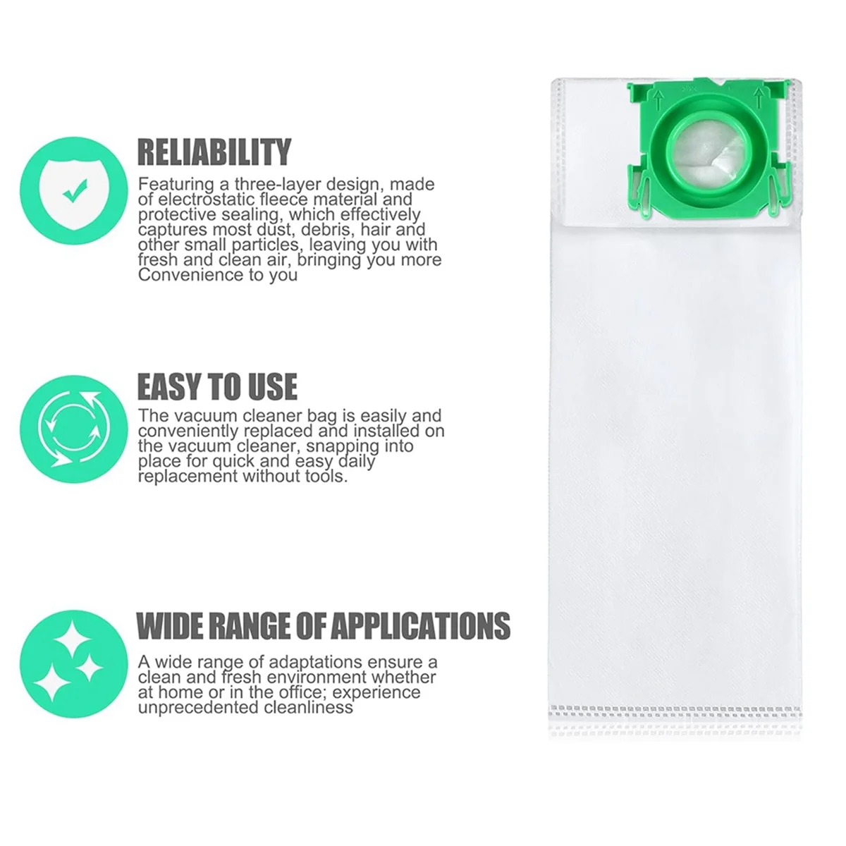 12 шт. мешки для пылесоса совместимые с Sebo K X/C/370 X Series Extra Pet XP2 XP3 5093ER вакуумного