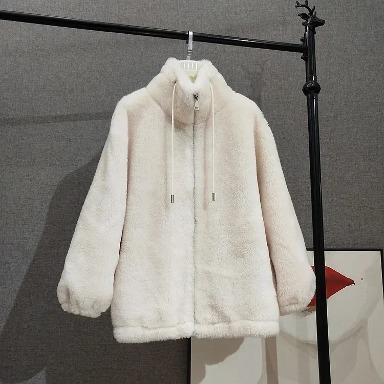 Куртка женская из 100% натуральной шерсти Осень-зима 2024 элегантные теплые женские