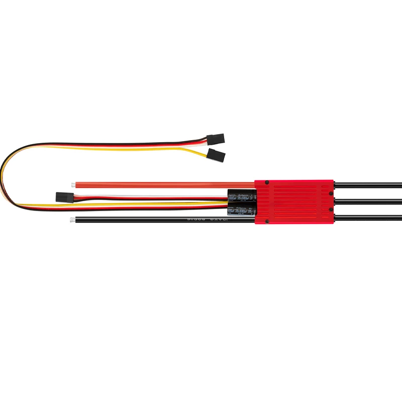 Фото Контроллер скорости Hobbywing Skywalker 120A V2 ESC HV 3-8S LiPo с режимом поиска UBEC/режимным тормозом заднего хода для радиоуправляемого самолета №2
