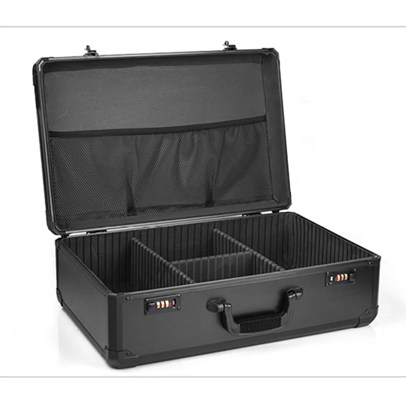 Aluminum Tool case Suitcase Toolbox File Box Impact Resistant Safety Equipment Camera Bag Sample Display Toolbox With Foam