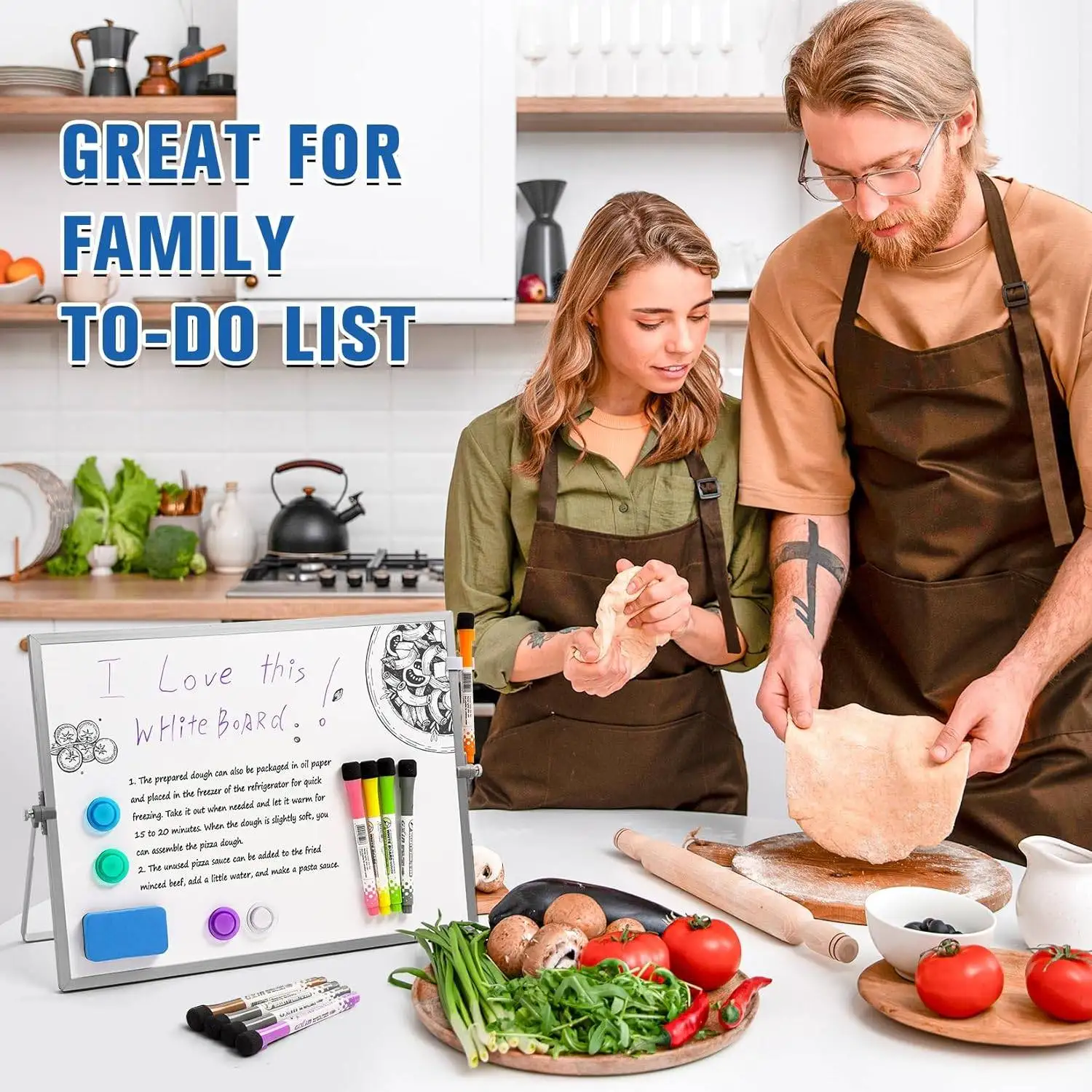 Двусторонняя белая доска 16x12 дюймов