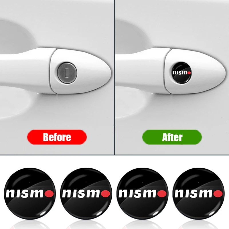 

Car Door Lock Keyhole Sticker Central Control Sticker For Nismo Logo R34 GTR Nissans Tiida Sylphy Teana Note X-trail 1 2 Qashqa
