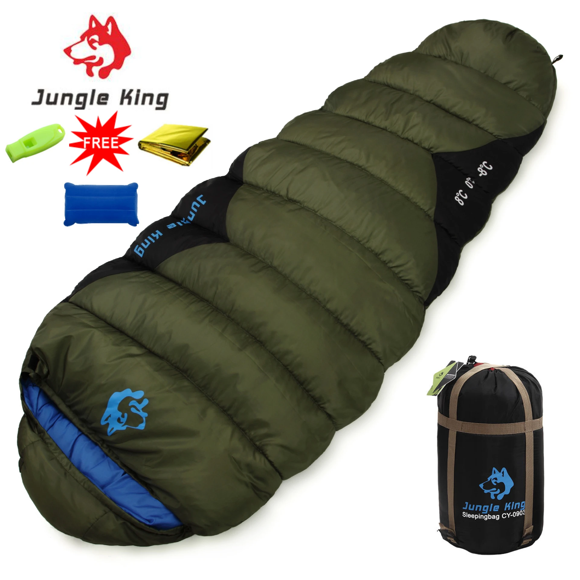 Спальный мешок JUNGLE KING CY0903, спальный мешок для отдыха на открытом воздухе, для взрослых, Для Путешествий, Походов, весна-осень