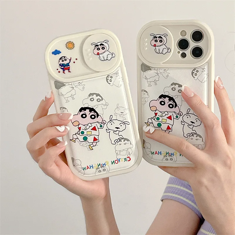 

Cartoon Boy Dog Sliding Window Phone Case Cover for IPhone 14 Plus 11 12 13 14 Pro X XR XS Max Shockproof Case for IPhone 14